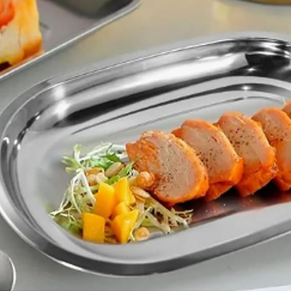 Kit 4 Baixelas Inox Travessa Bandeja Multiuso